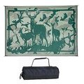 Hc8114 Desert Camo Green Deer Mat 8 Ft X 11 Rectangular Outdoor Rug Uv Resistant Breathable Polypropylene For Camping And