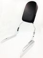 Httmt Mt148-f Motorcycle Chrome Flame Backrest Sissy Bar With Leather Pad For 1998-2007 Vlx600 1999-2007 Vt600c 