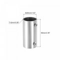 Uxcell Rail Pipe Fitting 2-way 60mm Length 304 Stainless Steel Straight Connector Polishing For 25mm 1 Od Handrail Railing
