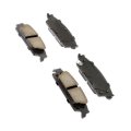 Gmc Sierra 1500 2014 15 16 17 18 2019 Disc Brake Pads Rear 4 Gold Ceramic Friction Slotted Gray Steel Backing With Pad Shims 