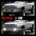 Bunker Indust Dodge Ram Led Fog Lights With Daytime Running Set 1 Pair Clear Lens Lamps Replacement For 1994 1995 1996 1997