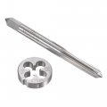 Uxcell M6 X 0 5mm Metric Tap And Die Set Machine Thread Screw With Rounding Kit For Nut Bolt Thread Repair
