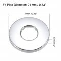 Uxcell Round Escutcheon Plate 54x5mm Stainless Steel Polishing For 21mm Diameter Pipe 3pcs