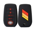 Silicone Key Fob Cover For Toyota Rav4 Camry Corolla Highlander 4runner Tundra Tacoma Land Cruiser Venza Crown Bz4x 4 Buttons