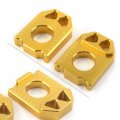 Zhisheng 1 Pair Cnc Motorcycle Rear Axle Blocks Chain Adjuster For Suzuki Drz400sm 2004 2005 2006 2007 2008 2009 2010-2015 Gold