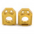 Zhisheng 1 Pair Cnc Motorcycle Rear Axle Blocks Chain Adjuster For Suzuki Drz400sm 2004 2005 2006 2007 2008 2009 2010-2015 Gold