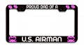 Proud Dad Of A Us Airman Father Metal License Plate Frame Tag Holder X14