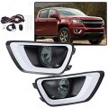 Fog Lights Kit For 15-19 Chevrolet Colorado Lamps With Wiring Bubles Bezels Smoky Lens 