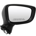 Passenger Side Mirror For 2017 2018 2019 Mazda 3 Power Lamp View With Abs Plastic Housing Black Adjustable Replacement