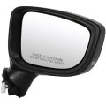 Passenger Side Mirror For 2017 2018 2019 Mazda 3 Power Lamp View With Abs Plastic Housing Black Adjustable Replacement