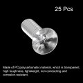 Uxcell M5 X 16mm Plastic Phillips Machine Screws Pc Flat Head Bolts Transparent 25pcs