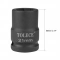 Uxcell 3 4-inch Drive By 21mm 6-point Shallow Impact Socket For Ratchets Torque Electric Wrenches Cr-mo Metric