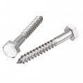 Uxcell Hex Lag Screws M10 X 80mm 304 Stainless Steel Half Thread Self-tapping Bolts For Wood Screw 5pcs