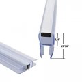 Universal 180 Degree Shower Door Magnetic Profile Seal For Glass-to-glass Applications 73 Long With White Magnet 5 32 3 16 1 4