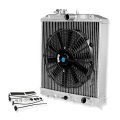 Auto Dynasty 3-row 60mm Radiator Bundle With 12 Inches Black Cooling Fan Compatible Honda Civic Del Sol Integra Ej Ek Eg Db Dc 