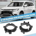 2pcs H7 Car Led Headlight Bulb Adapter Holder Socket Headlamp Retainer Base Fit For Mitsubishi Outlander Se 2017