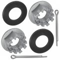 Caltric Front Axle Castle Nut Compatible With Suzuki Lt-a400 2003-2007 Lt-a400f