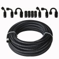 Wflnhb 20ft Braided Fuel Hose Line And 4an Swivel End Fitting Kit Black Black Connector
