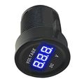 E Support Dc 12v 24v Waterproof Car Motorcycle Blue Led Light Digital Display Voltmeter Volt Monitor Gauge Meter 
