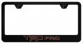 Au-tomotive Gold Logo Polycarbonate License Plate Frame For Toyota Trd Pro Red On Black