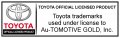 Au-tomotive Gold Logo Polycarbonate License Plate Frame For Toyota Trd Pro Red On Black