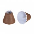 Aspen Creative 51011-2 Hardback Empire Transitional Clip-on Chandelier Shade Dark Brown Burlap Texture Fabric 3 Top X 6 Bottom 