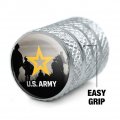 U S Army Logo With Soldier Silhouettes Tire Rim Wheel Aluminum Valve Stem Caps 4 Piece Set For Passenger Cars Trucks And Vans 0