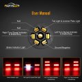 Partsam Magnetic Trailer Lights Led Towing Kit Stop Turn Signals Tail Rear Brake Indicator License Plate Lamps Assembly 2x Red