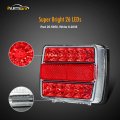 Partsam Magnetic Trailer Lights Led Towing Kit Stop Turn Signals Tail Rear Brake Indicator License Plate Lamps Assembly 2x Red