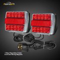Partsam Magnetic Trailer Lights Led Towing Kit Stop Turn Signals Tail Rear Brake Indicator License Plate Lamps Assembly 2x Red