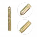 Uxcell M8x60mm Hanger Bolts 8pcs Double Ended Thread Dowel Screws For Wood Furniture