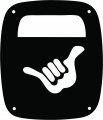Shaka Bra Hand Jive Tail Lamp Light Covers For Jeep Cj Yj And Tj Wranglers Black Set Of 2 