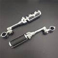 Smt-chrome Long Angled Adjustable Peg Mounting Kit Eagle Foot Compatible With Goldwing Vtx1300 Shadow Valkyrie Triumph Inch 1
