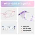 Stoggles Official Square Z87 1 Certified Safety Glasses Anti-fog Blue Light Blocking Medium Moss