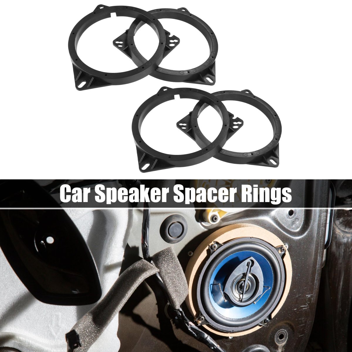 2 Set 6 5 In Car Speaker Adapter Spacer Rings With Wire Combination For Toyota Avalon R 2005 2011 Corolla Highlander Rav4