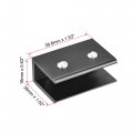 Uxcell Adjustable Glass Shelf Bracket Aluminum Alloy Rectangle Clamp Clip Holder For 8-10mm Thick 38 8x26x16mm With Screws 2pcs