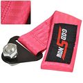 Universal High Strength Heavy Duty Towing Racing Jdm Tow Hook Strap Ribbon Pink 
