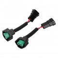 Qiilu 2 Pcs 12v Headlight Adapter Socket Wire H11 Bulb Lamp Base Female Male Plug Harness Holder For Car