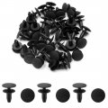 Uxcell 40pcs 5mm Hole Dia Car Auto Black Screw Fastener Rivet Retainers Clip