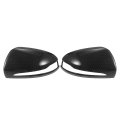 Pair Car Rear View Driver Passenger Side Mirror Cover Cap Replacement Black Carbon Fiber For Mercedes-benz C E Glc Class W205 