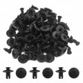 Uxcell 50 Pcs 8mm Dia Black Hole Plastic Rivets Fastener Push Clips For Car Auto