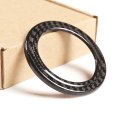 Toycidfg Carbon Fiber Ring Emblem Sticker Interior Decoration Car Accessories Push To Start Button Key Ignition Starter Knob