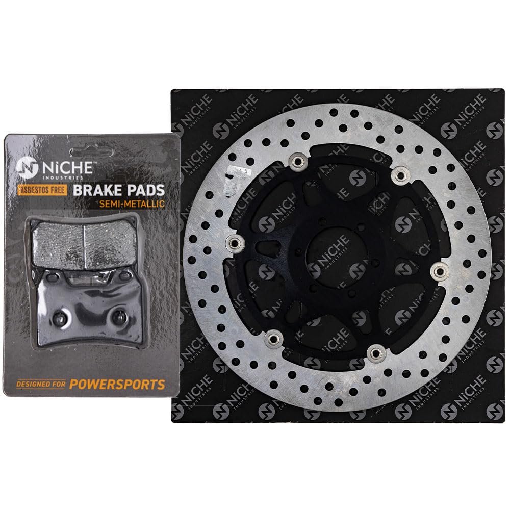 Niche Front Left Brake Rotor Pad Semi Metallic Kit For Ktm 690 Duke Supermoto 60313130000 58713030000 75609060000