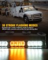 Lumenix White Amber Led Emergency Dash Strobe Lights Controller Windshield Deck Safety Flashing Traffic Warning Split Light Bar