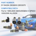 Kessocco 7pcs 5 Speed Transmission Shift Solenoid Kit D116420a 29533074 29533075 29536833 Fits For 1999-2005 Gm Duramax 1000