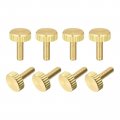 Uxcell Knurled Thumb Screws M3x10mm Flat Brass Bolts Grip Knobs Fasteners For Pc Electronic Mechanical 8pcs