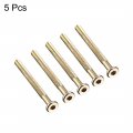 Uxcell M6x70mm Furniture Bolt Hex Socket Drive Round Head Screw 50mm Thread Length Zinc Plating 5pcs
