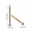 Uxcell M6x70mm Furniture Bolt Hex Socket Drive Round Head Screw 50mm Thread Length Zinc Plating 5pcs