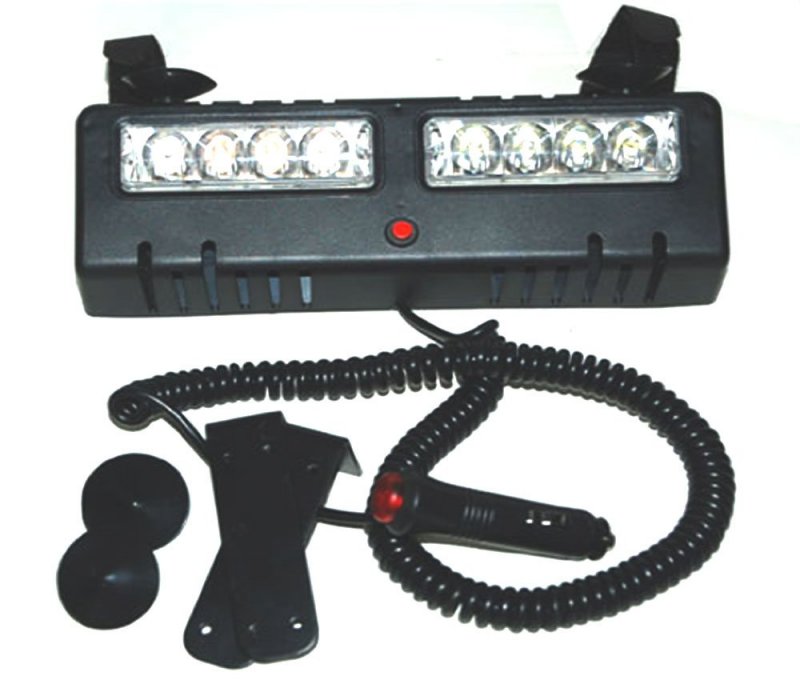 Amber And White Ex-04 Led Dual Visor Strobe