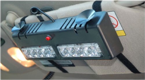 Amber And White Ex-04 Led Dual Visor Strobe